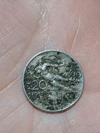 moneta antica 20 centesimi 1913 