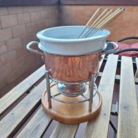 Set fondue in rame vintage marca Ruffoni Italy