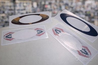 ✨ Set 4 Sticker Ovali Design Sportivo Nuovi 17 cm