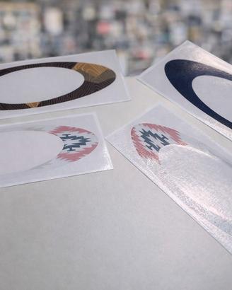 ✨ Set 4 Sticker Ovali Design Sportivo Nuovi 17 cm