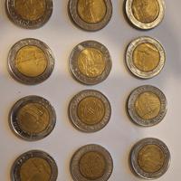 12 monete da 500 lire