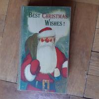 Scatola natalizia a libro in legno anni 1950