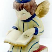 Angelo statuina Ceramica Wald Nuova Mago Libro