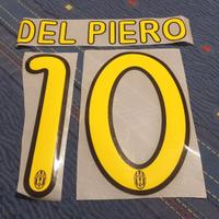 Nameset #10 DEL PIERO maglia Juventus 2008/2009