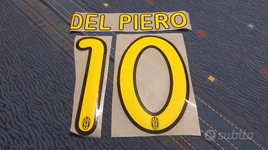 Nameset #10 DEL PIERO maglia Juventus 2008/2009