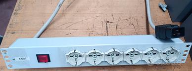 Unita’ distribuzione 6 prese schuko  con vde 16a