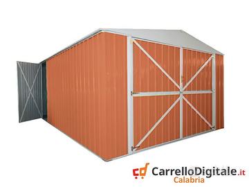 Box acciaio garage lamiera 360x600 legno chiaro