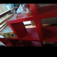 libreria triangolare 7 cubi