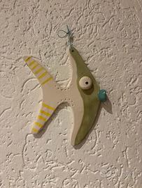 Pesciolino artigianale in ceramica da appendere