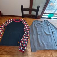 Set di 2 maglie di cotone manica lunga taglia M