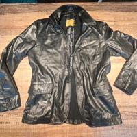 Giacca in pelle nera