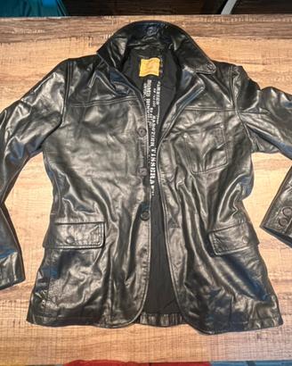 Giacca in pelle nera