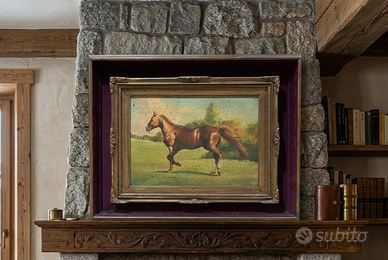 Dipinto Equestre ad olio da collezione