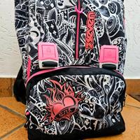 Zaino Seven Triplicabile Black&White&Pink, 31 Lt