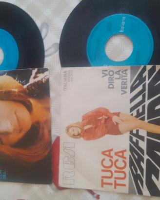 dischi 45 giri Raffaella Carrà e Iva Zanicchi