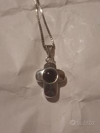 Collana in argento 925 con ciondolo croce
