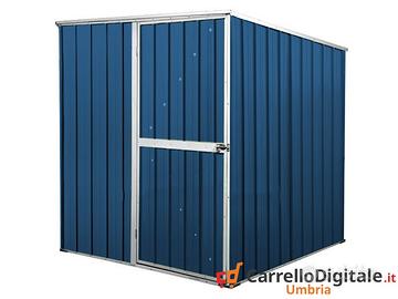 Box da giardino lamiera 175x185cm 2,92mq blu