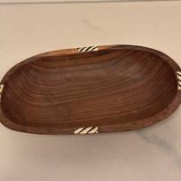 Porta oggetti artigianale legno e pietra