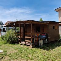 casetta di legno, giardino, campeggio 