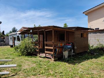 casetta di legno, giardino, campeggio 