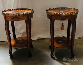 Tavolini con ruote in legno