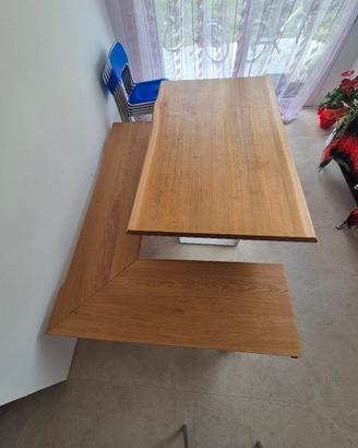 Tavolo + Panca artigianale, legno massiccio