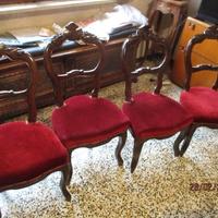 Blocco di 4 sedie fine 800