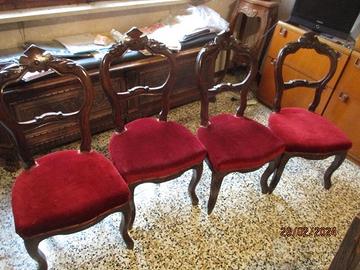 Blocco di 4 sedie fine 800