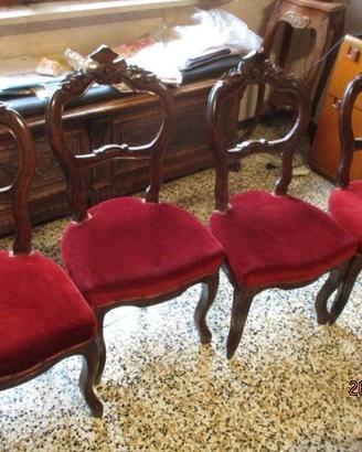Blocco di 4 sedie fine 800