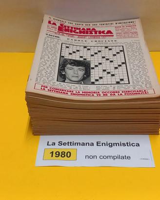 LA SETTIMANA ENIGMISTICA, anno 1980, NON compilati