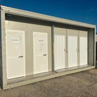 Box prefabbricato container con 2 bagni e 3 docce