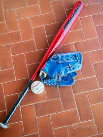 Baseball mazza guanto e palla