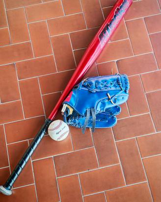 Baseball mazza guanto e palla