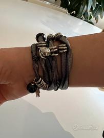 Collana o bracciale MYA Boccadamo grigio antracite