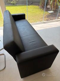 Divano letto pelle con contenitore