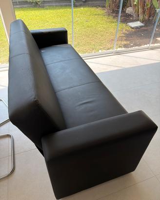 Divano letto pelle con contenitore