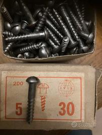 Viti a taglio 5x30 uni 703 ferro , scatola da 200