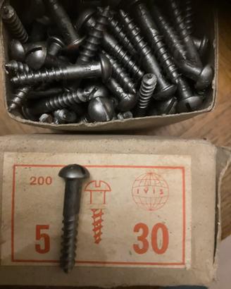 Viti a taglio 5x30 uni 703 ferro , scatola da 200