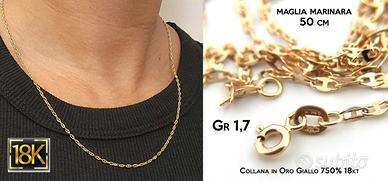 Collana VIERI Marinara in ORO GIALLO 18 CARATI