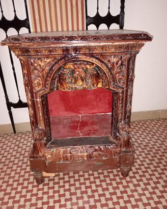 Antica stufa decorativa antiquariato 