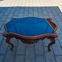 Tavolino in legno e vetro