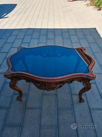 Tavolino in legno e vetro