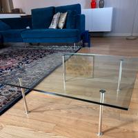 Tavolino in cristallo design moderno con gambe in