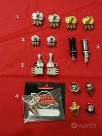 Elettronica, potenziometri, battipenna chitarre