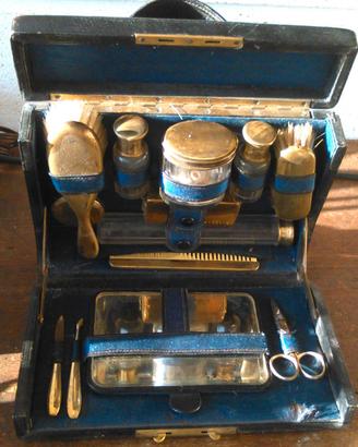 VALIGETTA TOILETTATURA DA VIAGGIO VINTAGE ANNI 30