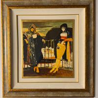 Quadro S. Fiume serigrafia su metallo, odalische