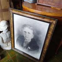 Antica foto grande con cornice stessa epoca