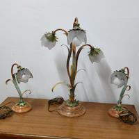 trio di lampade coppia di abat-jour elampada motiv