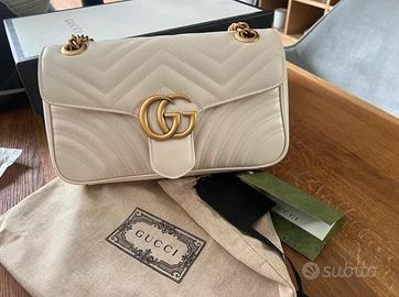 Borsa Gucci Marmont piccola borsa beige nuova bors