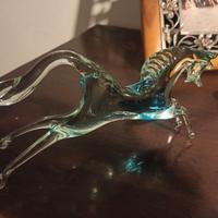 Scultura Cavallo in Vetro di Murano Originale 